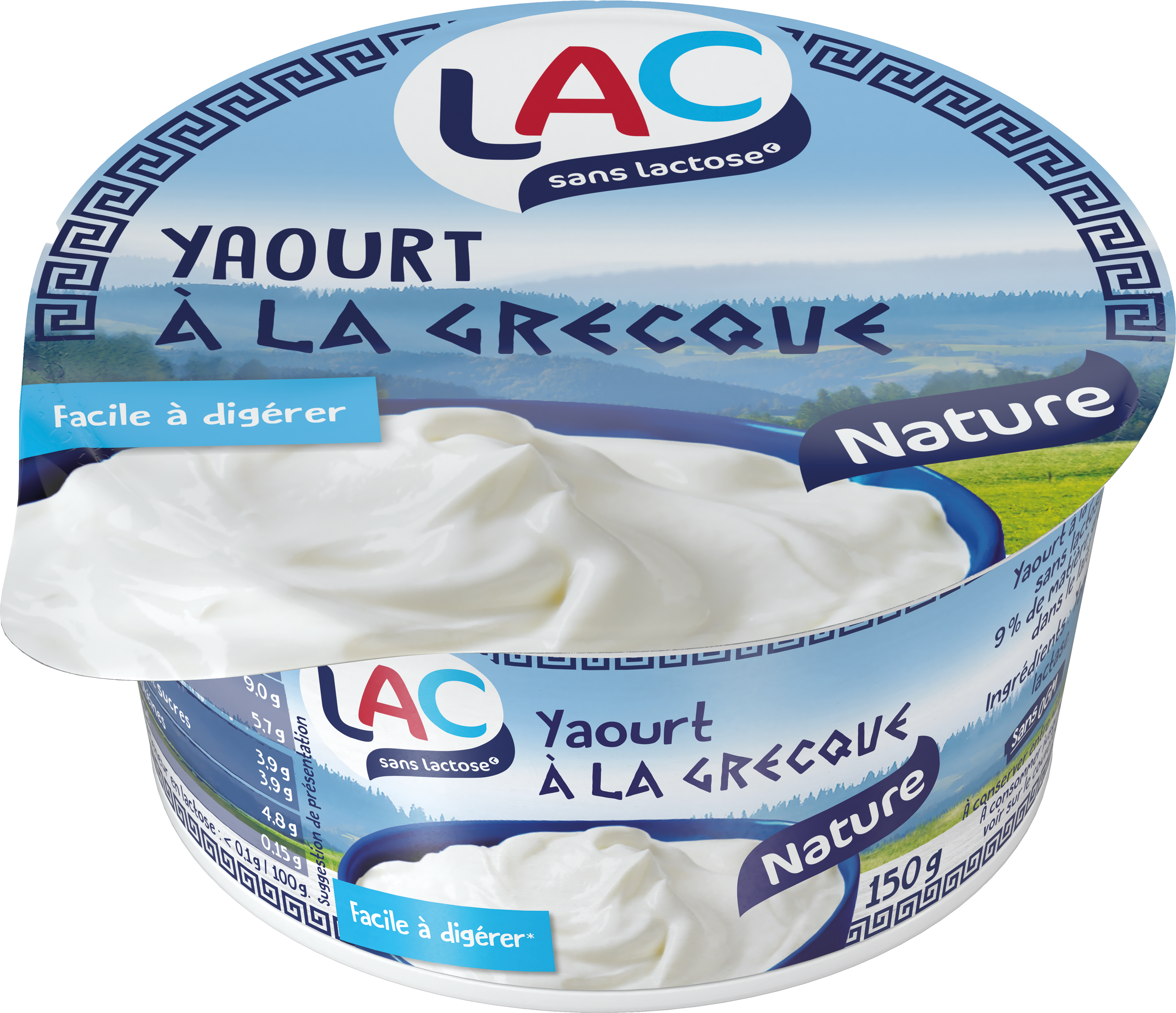 LAC YAOURT À LA GRECQUE SANS LACTOSE code EAN 4046700032374 
