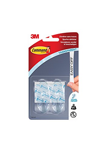 Crochets ovales moyens transparents, 2 crochets...