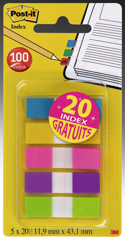 SET DE 100 MINI MARQUE-PAGES POST-IT