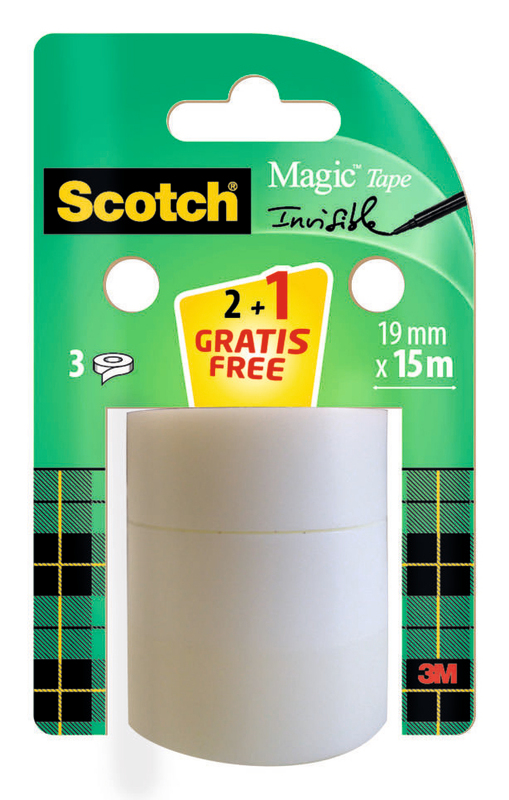 SCOTCH LOT DE 2+1 RECHARGE DE RUBAN MAGIC™ 15M X 19MM SCOTCH code EAN 4046719376520 