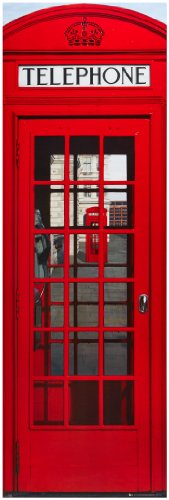 1art1 49309 Poster de Porte Londres Cabines Tél...