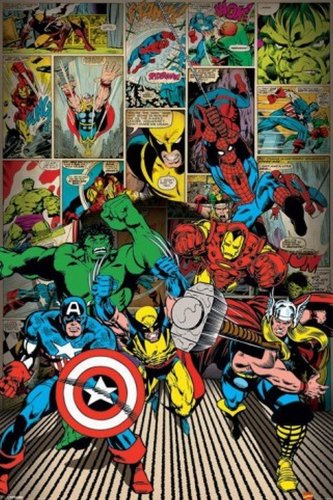 1art1 59150 Poster Bandes Dessinées Marvel Supe...