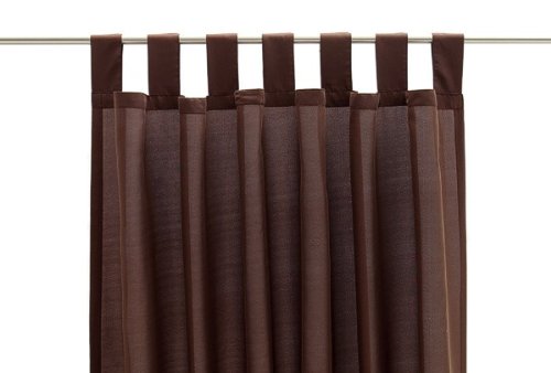 Beautissu Voilage à passant - rideau - Pattes - Microfibre - 140x245cm - Marron code EAN 4047331405728 
