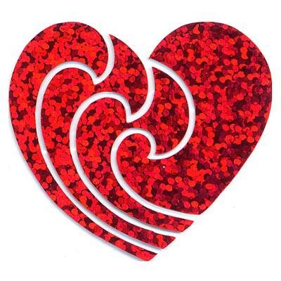 Clinquant Transfert Hotfix de Unique (Heart Tri...