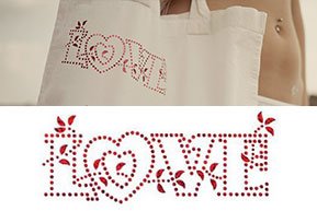 Clinquant Transfert Hotfix de Unique (Red Love)...