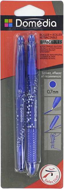 Domedia 1 ROLLER D’ÉCRITURE ENCRE THERMOSENSIBLE RÉTRACTABLE + 1 ROLLER D’ÉCRITURE THERMOSENSIBLE Domedia code EAN 4049793051550 