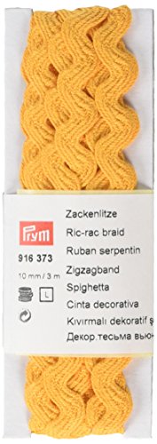 Ric-rac tresse, 100% coton, orange, 10 mm, 3 m