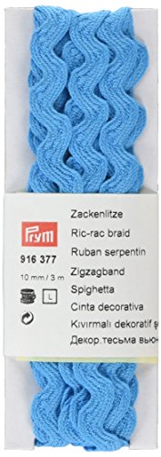 Ric-rac tresse, 100% coton, turquoise, 10 mm, 3 m