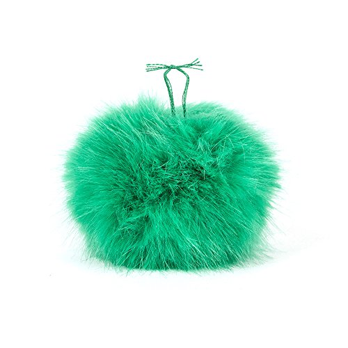 Pompon en fourrure synthétique 10 cm vert