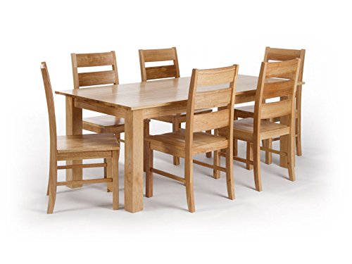 massivum ENsemble table à manger et chaises NATURA en hévéa naturel 4050107250101 (4050107250101)