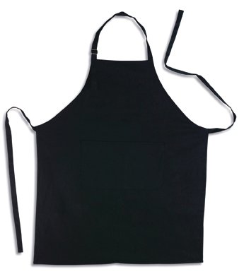 ROTH Marketing Grillschürze tablier de cuisine en coton, 100 %  coton, 70 x 85 cm-avec sangle ajustable au cou et poche plaquée à l'avant. noir 4050535301321 (4050535301321)