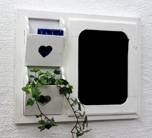 DanDiBo Ambiente Tableau noir tableau 12237 Tableau mémo 52 cm étagère murale style shabby Info Planche Corbeille à courrier code EAN 4050662135202 