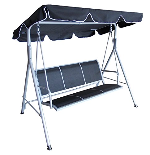 Acapulco balancelle de jardin à 3 places argent...