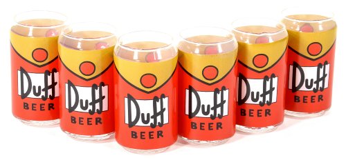 Pack de 6 verres Duff Beer - Les Simpson
