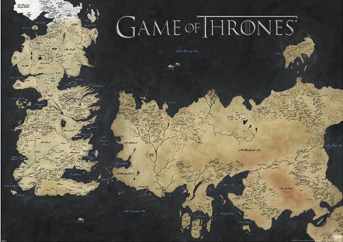 Poster Game Of Thrones Les 7 Royaumes. (140cm x...