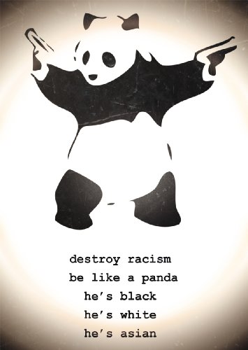 Destroy Racism Banksy Poster Panda (39,5cm x 55...