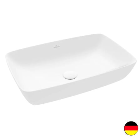 vasque rectangle à poser Artis, Stone White Cer...