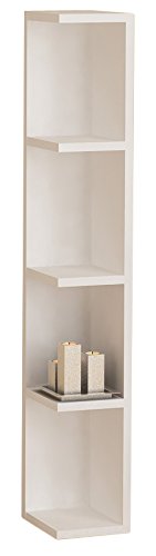 902065 honsa stand étagère d'angle bois blanc 9...