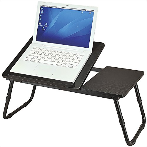 Relaxdays Table pour ordinateur portable- support ordinateur portable tablette réglable amovible- noir code EAN 4052025009953 