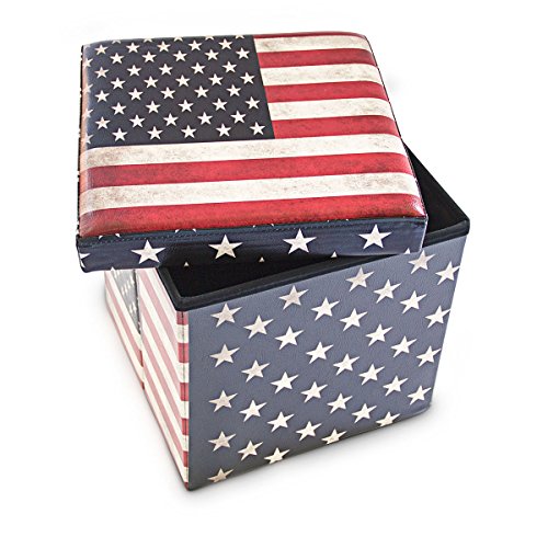 Tabouret pliant coffre de rangement pliable ban...