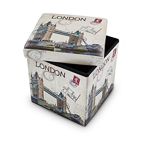 Tabouret pliant coffre de rangement pliable ban...