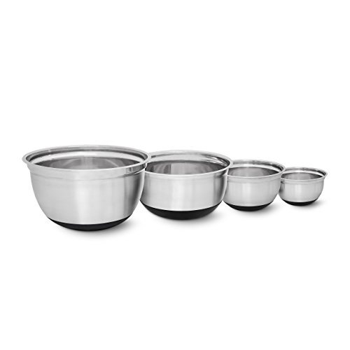 Lot de 4 bols empilables bowly en acier inoxyda...