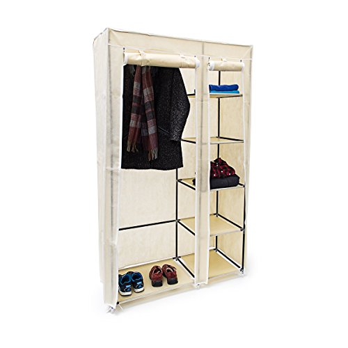 Armoire pliante avec housse penderie avec revêt...