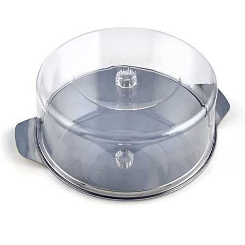Plat à Gâteau Plat de Service Rond Cloche Inox ...