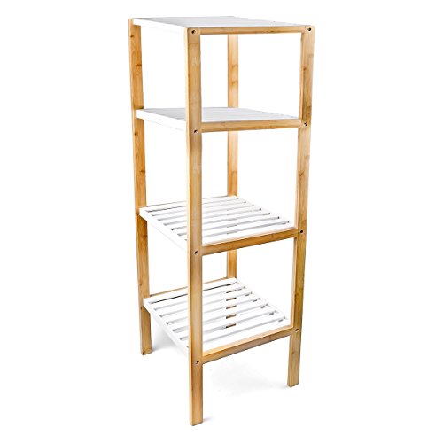 Étagère en bambou avec 4 niveaux pour la salle ...