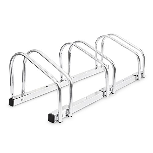 Râtelier pour 3 vélos argent