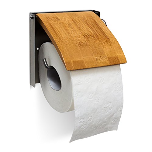 Porte-rouleau de papier hygiénique en bambou su...