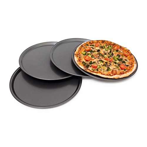 Lot de 4 plaques rondes de pizza 4 plats pour p...