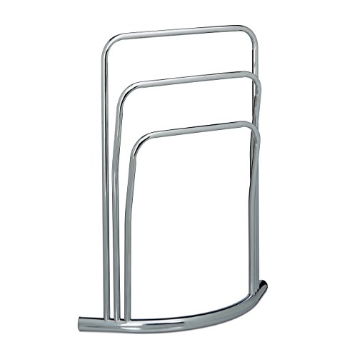 Relaxdays 10020462 curvy porte-serviette métal argent 20 x 66 x 85 cm code EAN 4052025204624 
