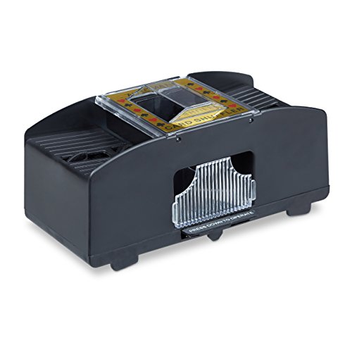 Mélangeur de cartes automatique 2 ponts automatique trieur de cartes automatique en plastique pour poker casino jeux de cartes rami, noir 4052025205201 Relaxdays Mélangeur de cartes automatique 2 ponts automatique trieur de cartes automatique en plastique pour poker casino jeux de cartes rami, noir 4052025205201 Relaxdays