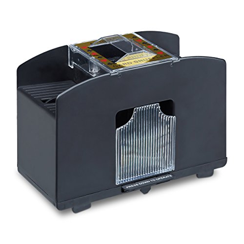 Mélangeur de cartes automatique 4 ponts automatique trieur de cartes automatique en plastique pour poker casino jeux de cartes rami, noir 4052025205218 Relaxdays Mélangeur de cartes automatique 4 ponts automatique trieur de cartes automatique en plastique pour poker casino jeux de cartes rami, noir 4052025205218 Relaxdays