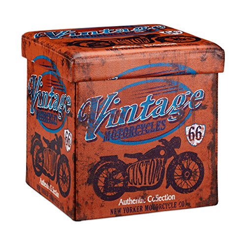 Tabouret pliant coffre de rangement pliable ban...