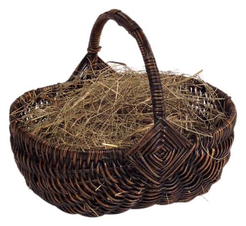 62596 panier de pâques avec anse et foin
