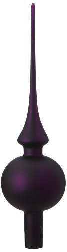 86559 pointe sapin de noël en verre 27 cm viole...