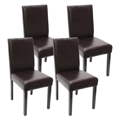Lot de 4 chaises de séjour Littau, simili-cuir,...
