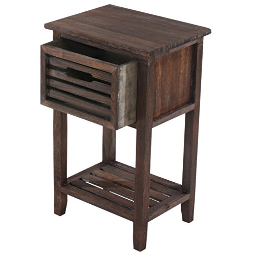 Table d'appoint / chevet, 1 tiroir, 35x27x57cm,...