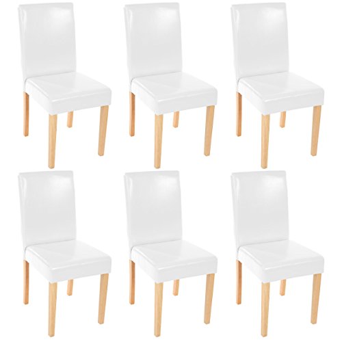 Lot de 6 chaises de séjour Littau, simili-cuir,...