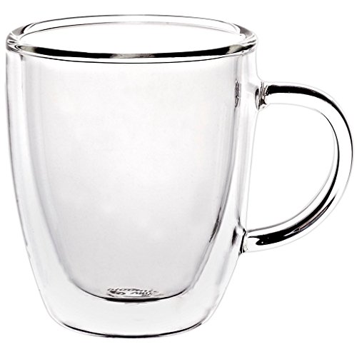 FAN UNIKATE Tasses à thé/cappuccino à double paroi, Collection "THERMO", 150 ml, verre transparent, verre de qualité supérieure, style moderne (FAN UNIKATE powered by CRISTALICA) code EAN 4052884046922 