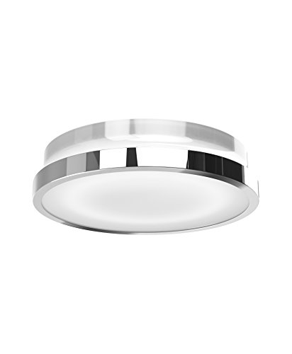 41097 plafonnier led 15 w argent/teinte blanc c...