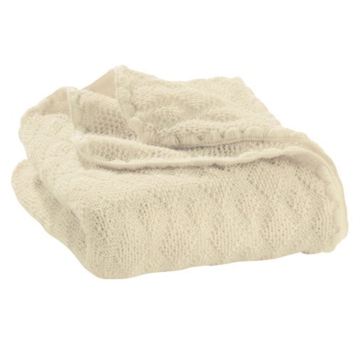 Couverture pour bébé en laine mérinos 80 x 100 cm