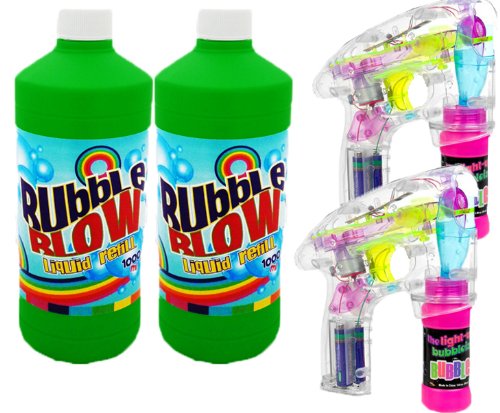 Nick & Ben Lot de 2 pistolets à bulles LED et 2 flacons de liquide à bulles 4053929721309 Nick and Ben Nick & Ben Lot de 2 pistolets à bulles LED et 2 flacons de liquide à bulles 4053929721309 Nick and Ben