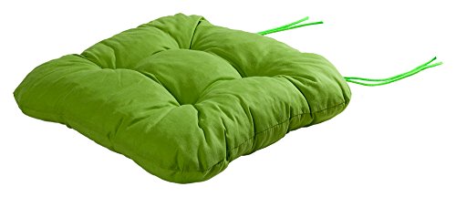 Schwar Textilien 'Coussin de chaise, coussin de siège, coussin moelleux, avec cordons en vert, Capri " code EAN 4054039000704 