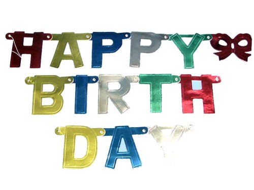 - 1722 - guirlande happy birthday - 150 x 11 cm