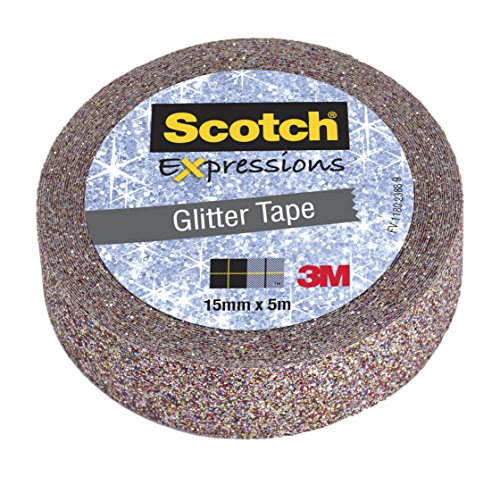 Ruban expressions pailleté multicolor 15 mm x 5 m