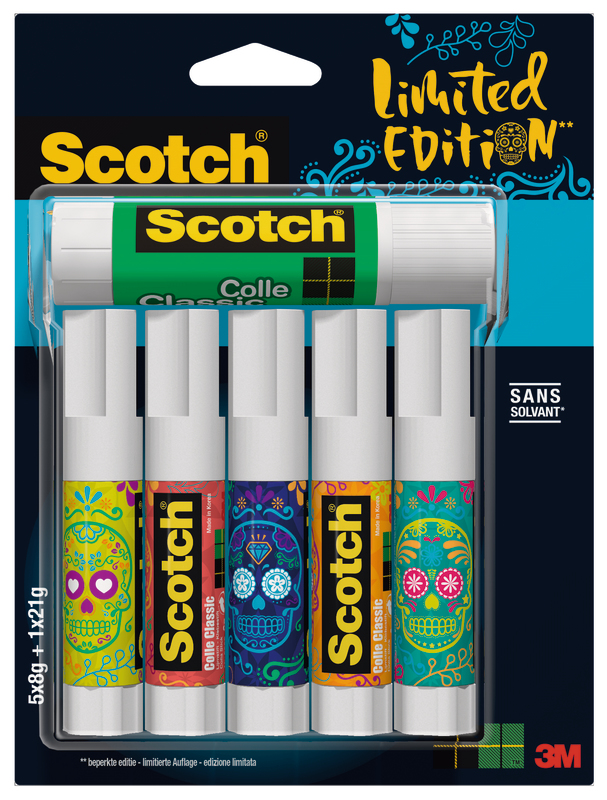 LOT DE 5 BATONS DE COLLE 8G + 1 BATON 21G SCOTCH