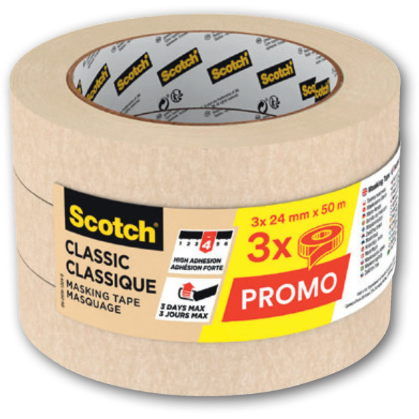 LOT DE 3 ADHÉSIFS DE MASQUAGE 50MX24MM 
SCOTCH®